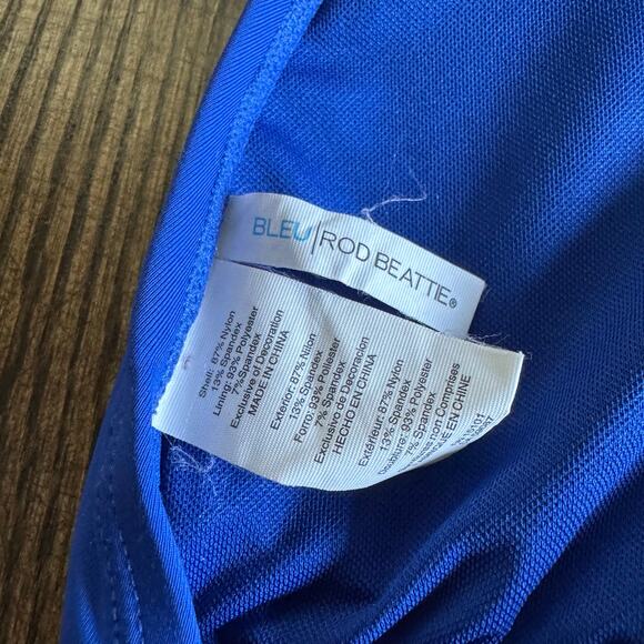 Bleu Rod Beattie Royal Blue Bikini 2PC Set Size 8 Halter Top Hipster Swim Suit - Picture 9 of 9